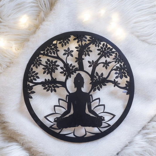 Buddha Tree of Life Metal Wall Art