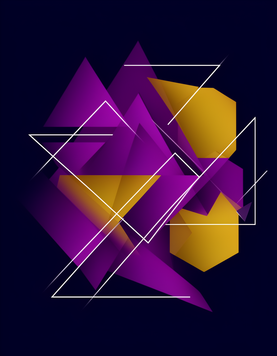 Violet Gold Geometric Abstract Art Print — Instant Download — Printable Wall Art — 8x10 A4 A3 — Modern Living Room Bedroom Decor