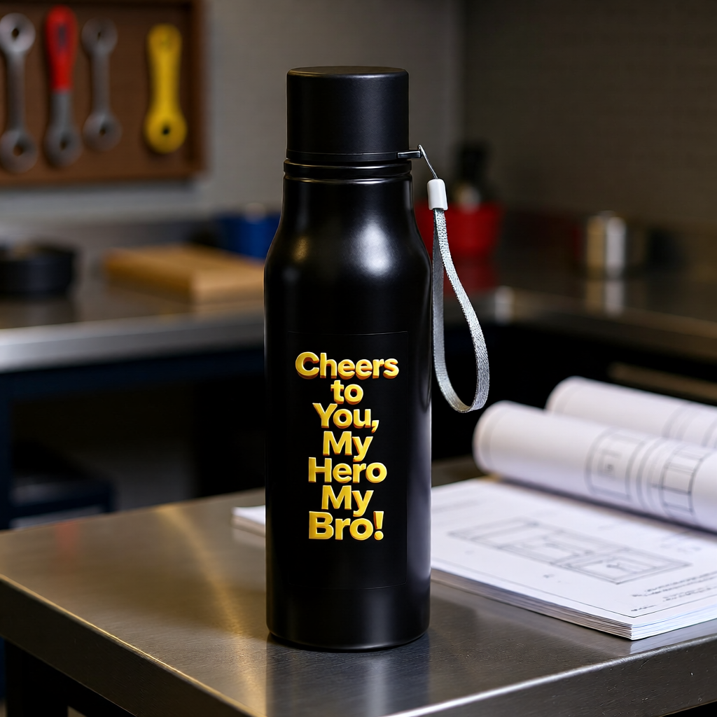 Cheers My Hero My Bro Bottle
