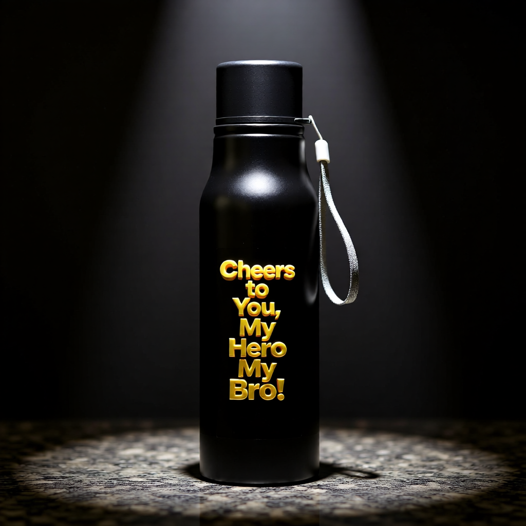 Cheers My Hero My Bro Bottle