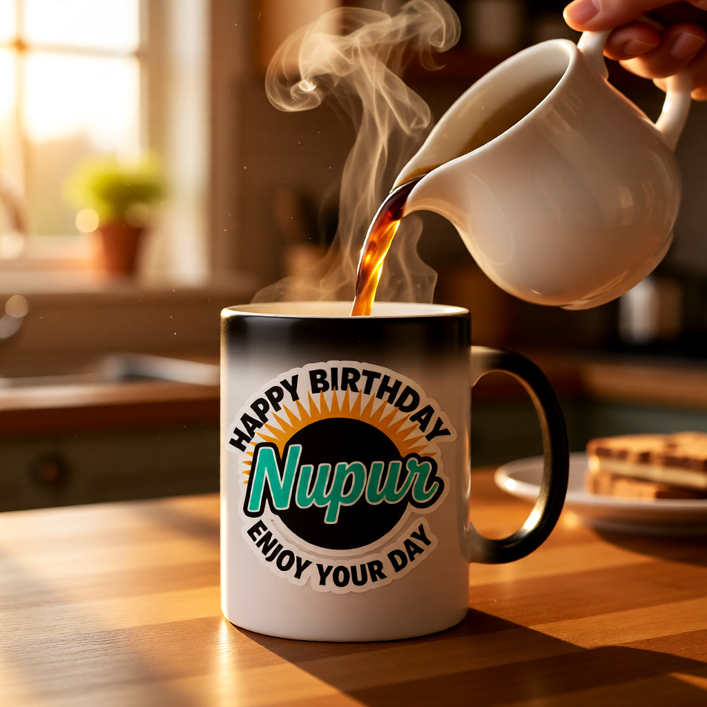 Personalized Birthday Black Magic Mug