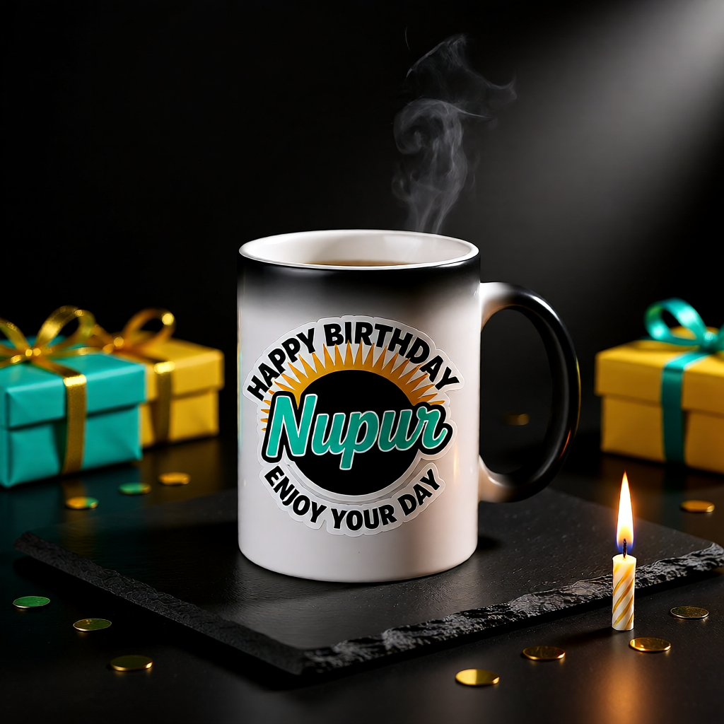 Personalized Birthday Black Magic Mug