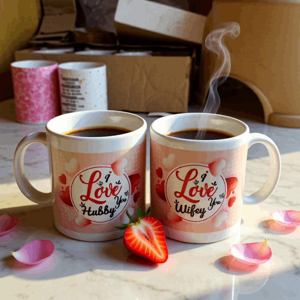 I Love You Hubby & Wifey Mugs