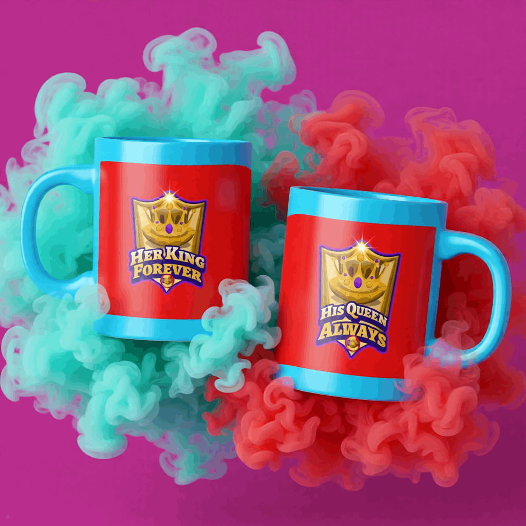 Sky Blue Royal Couple Mugs