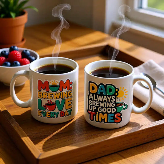 Parents Couple Brewing Love Mugs