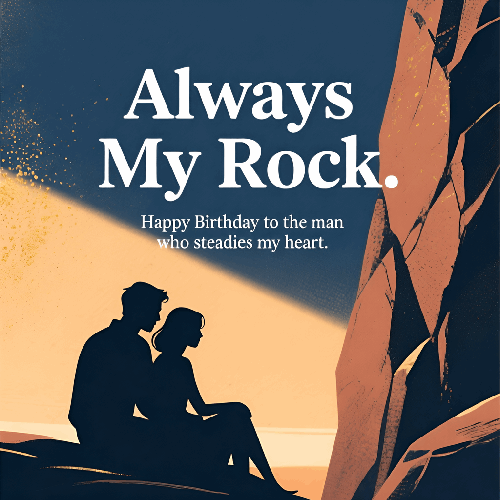 My Rock Husband Birthday Digital Image - Digital