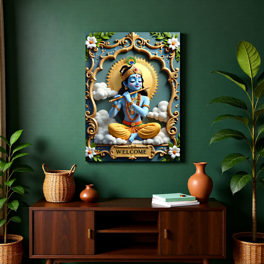 Lord Krishna Welcome Frame