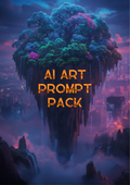 50 Fantasy & Sci-Fi AI Art Prompts — cover sample art