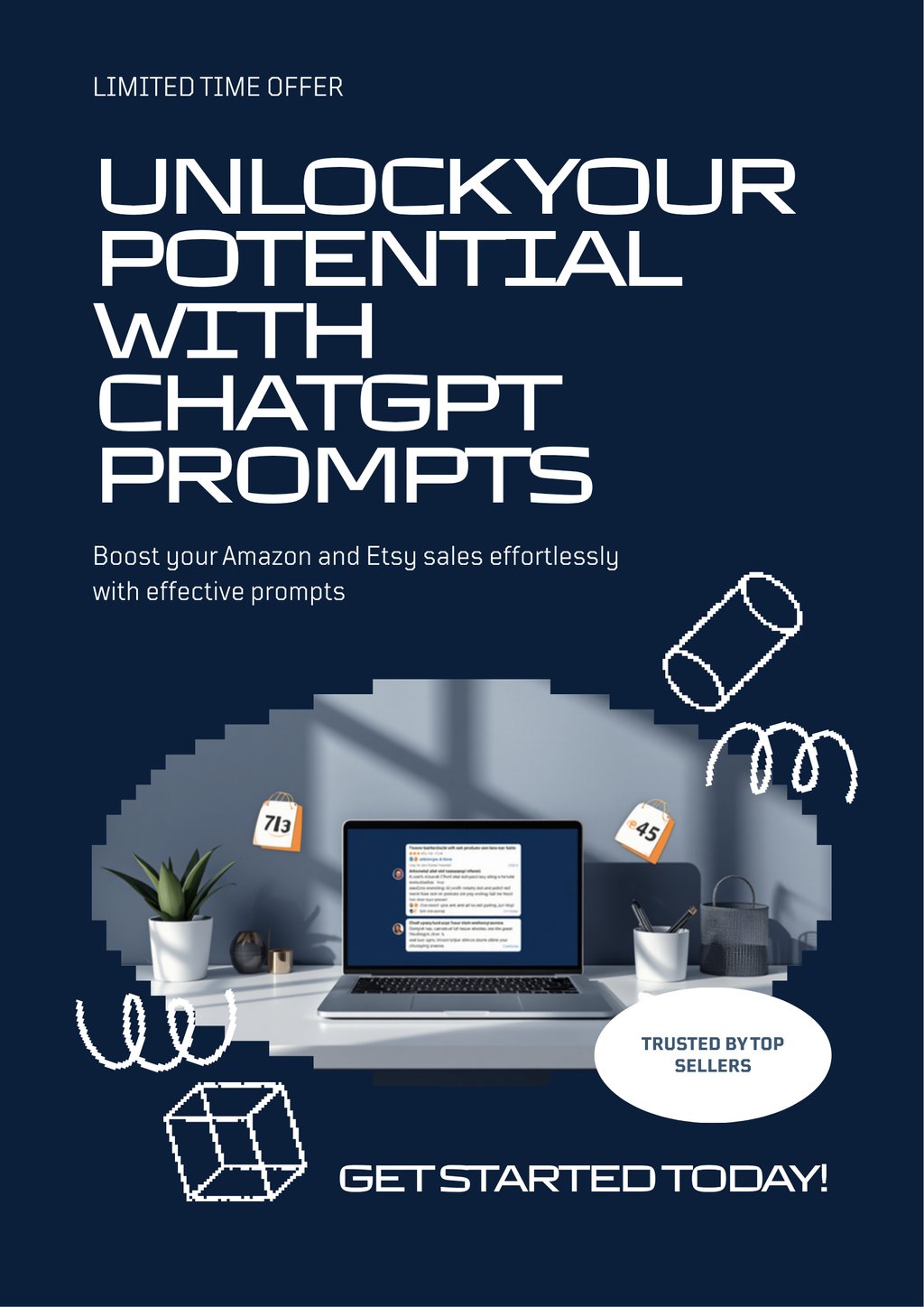 50 Amazon & Etsy Listing ChatGPT Prompts — cover image