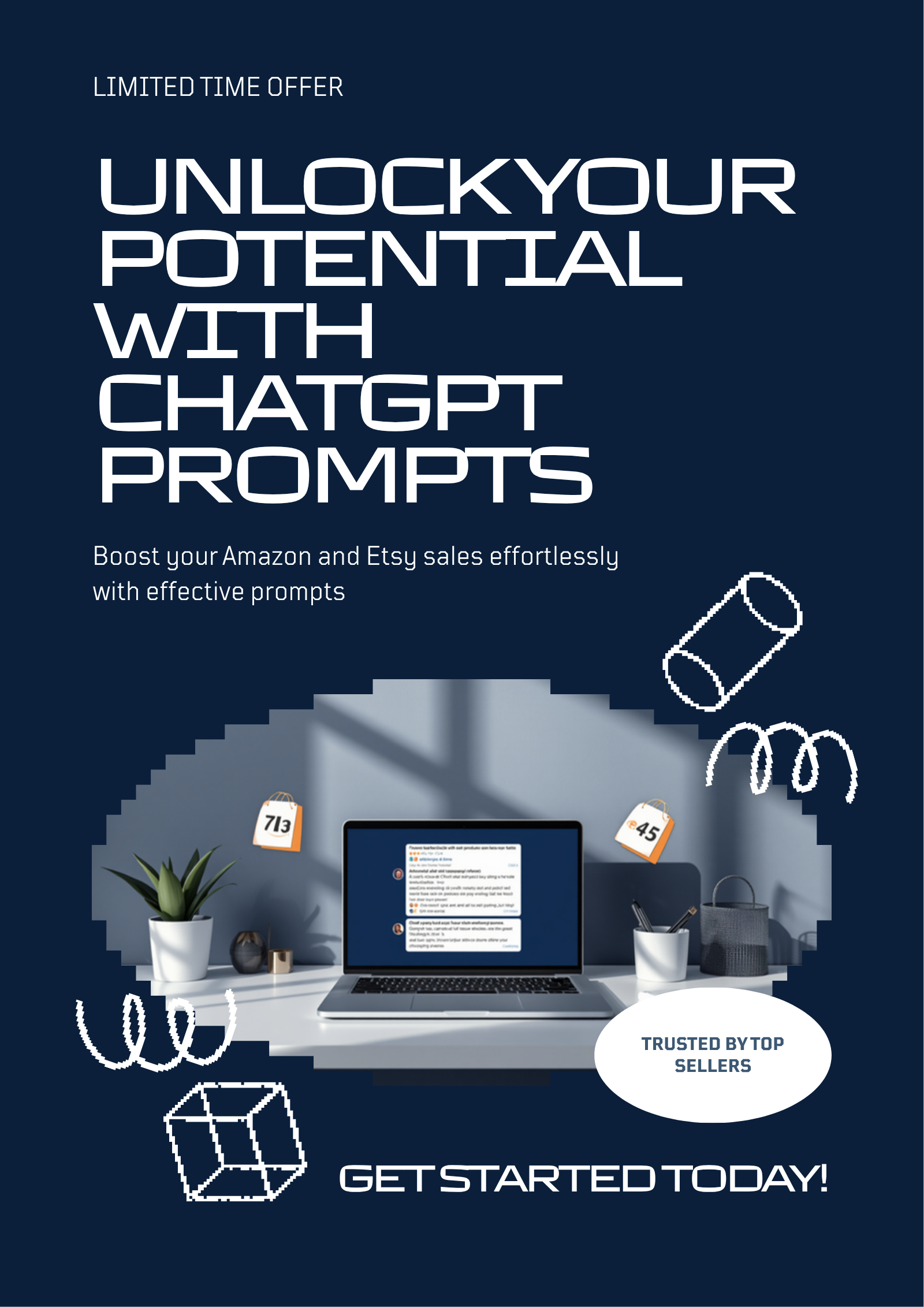 50 Amazon & Etsy Listing ChatGPT Prompts — cover image