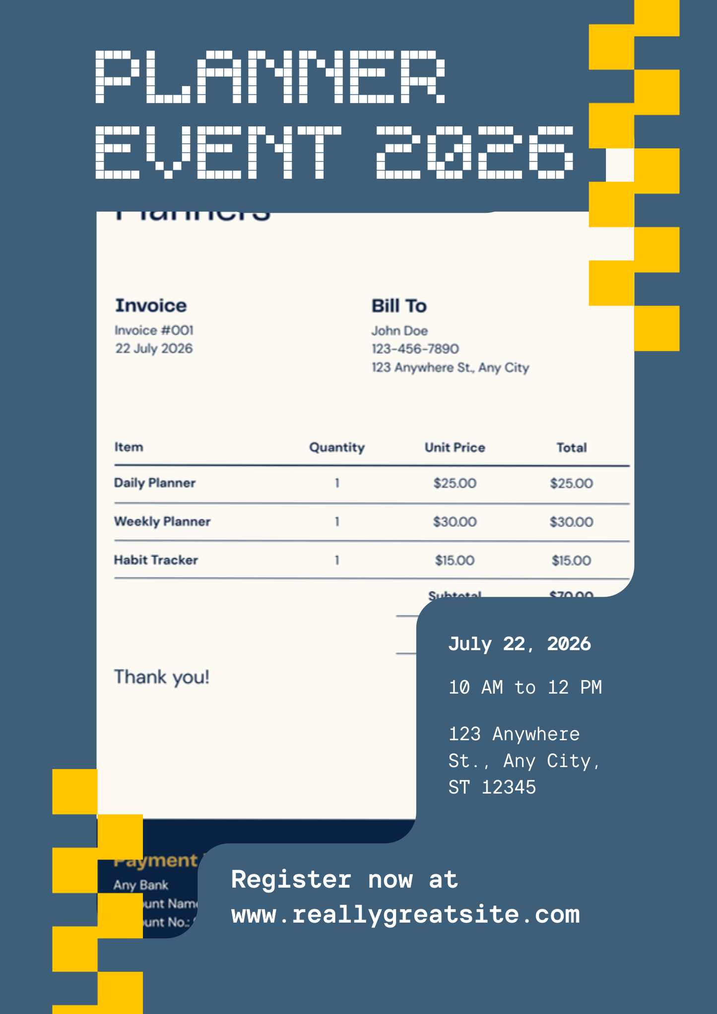 Undated Daily Weekly Planner Template preview