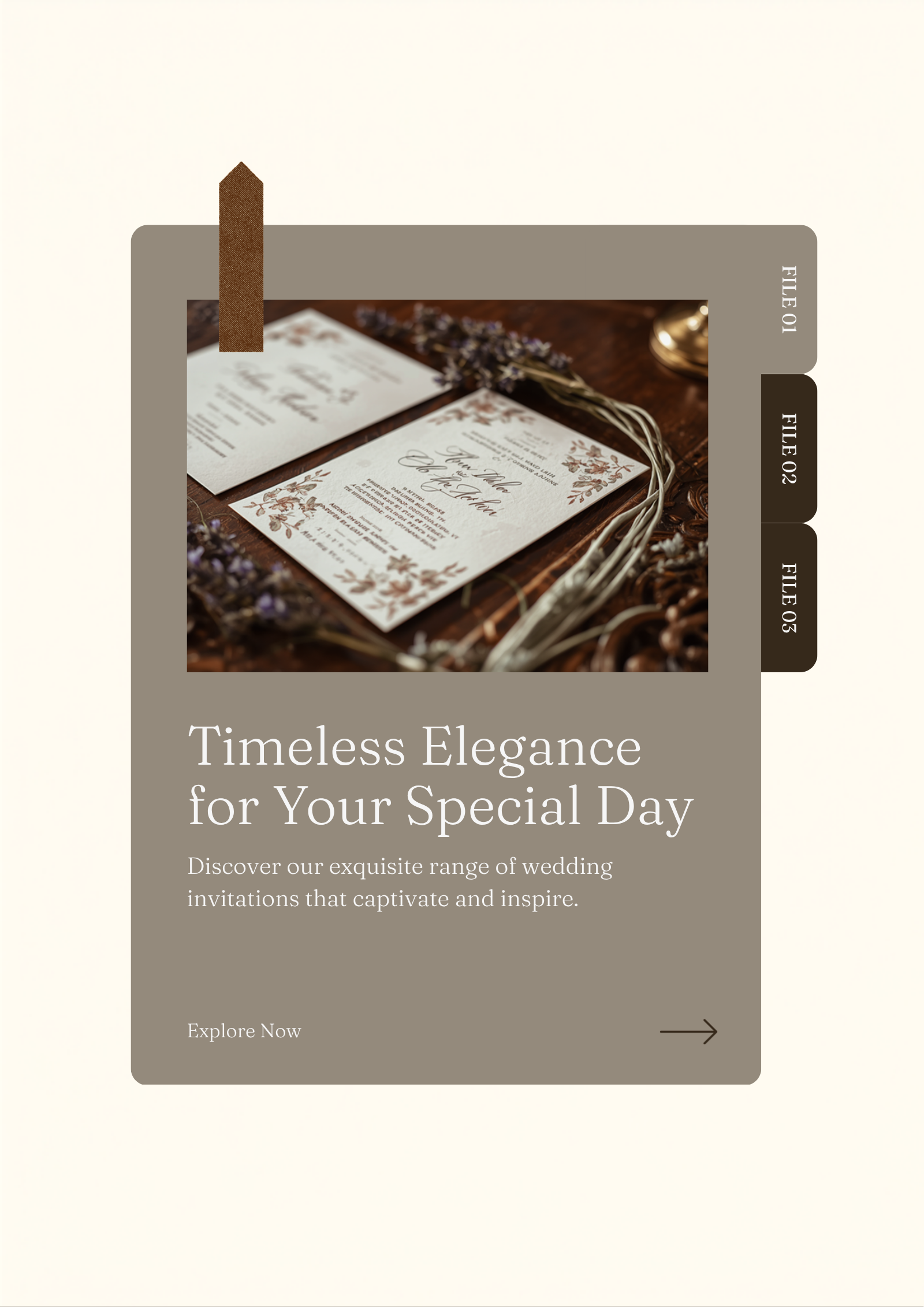 Elegant Wedding Invitation Template printed stationery flatlay