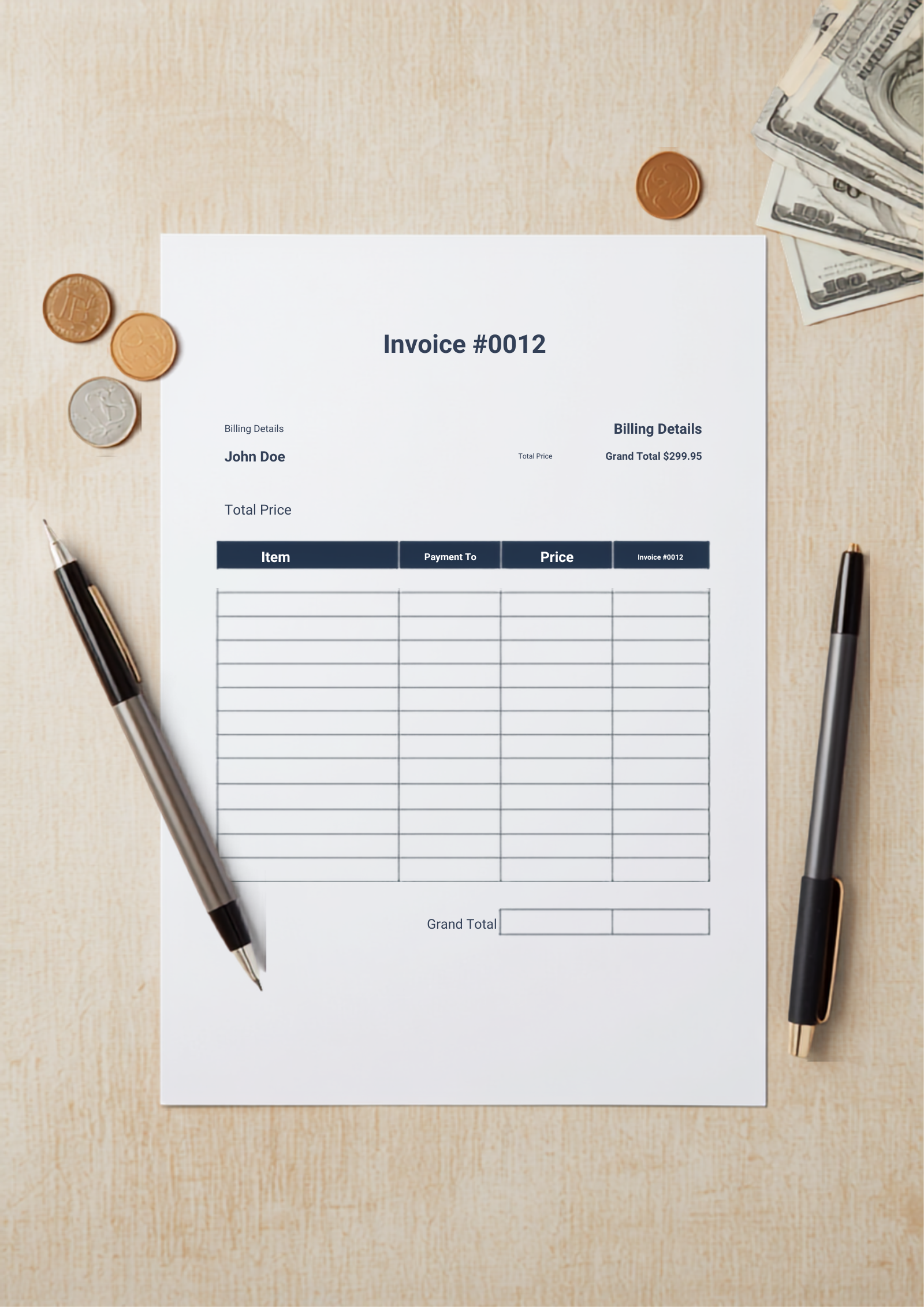Monthly Budget Tracker Template printed and in use