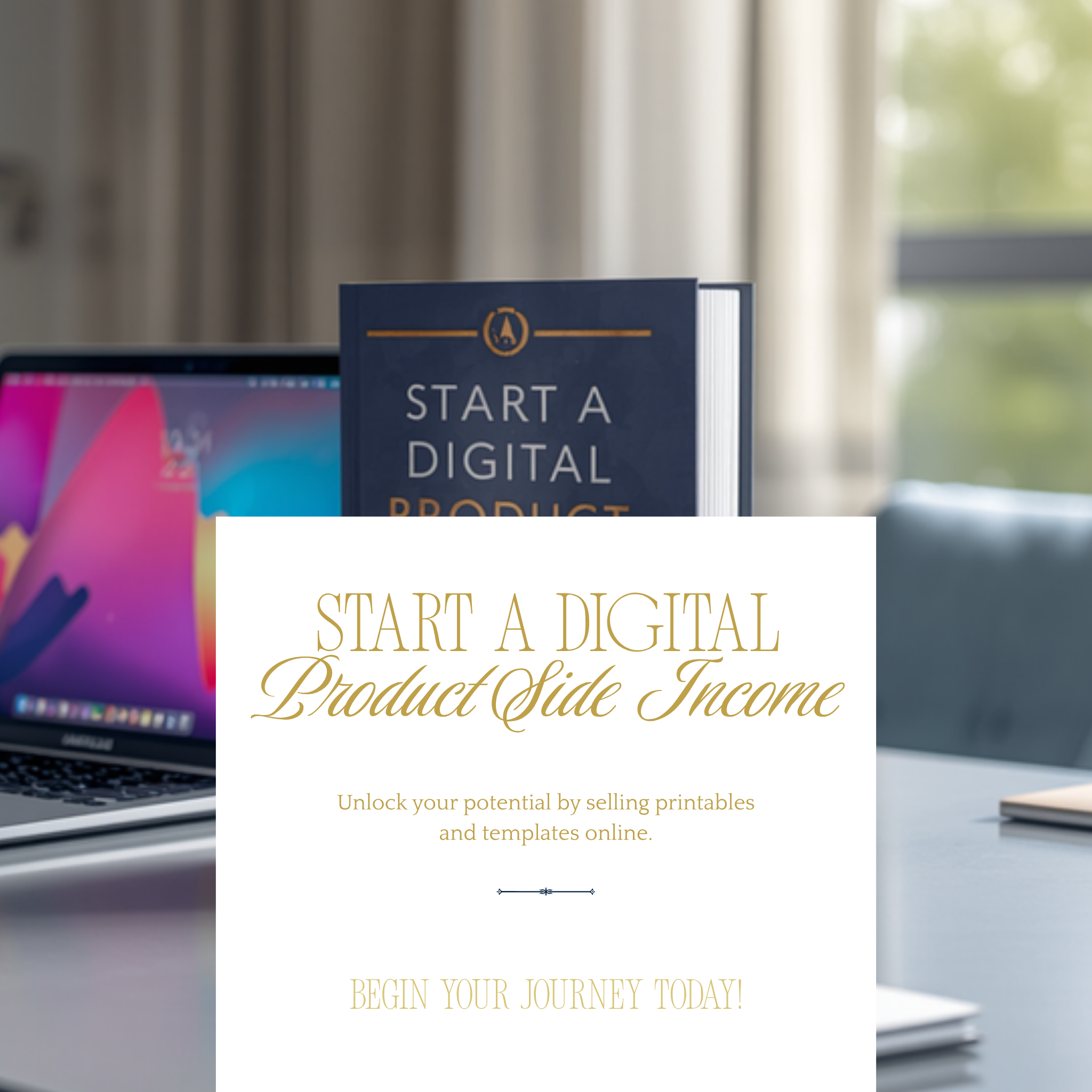 Start a Digital Product Side Income — book cover mockup