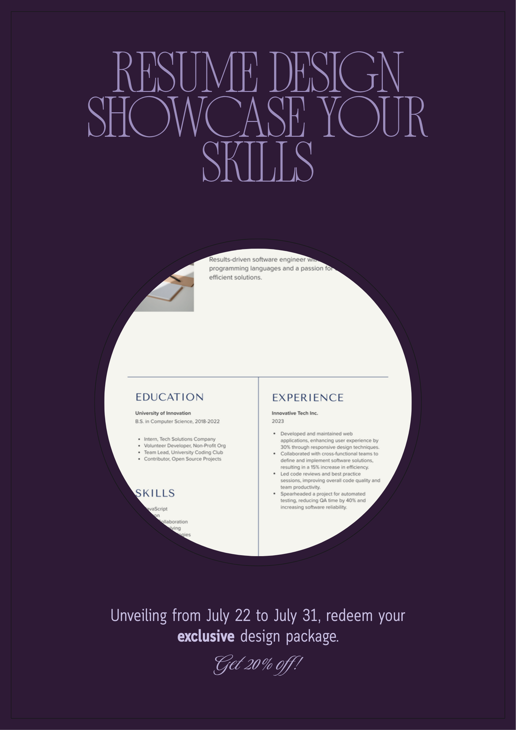 ATS Friendly Resume Template preview