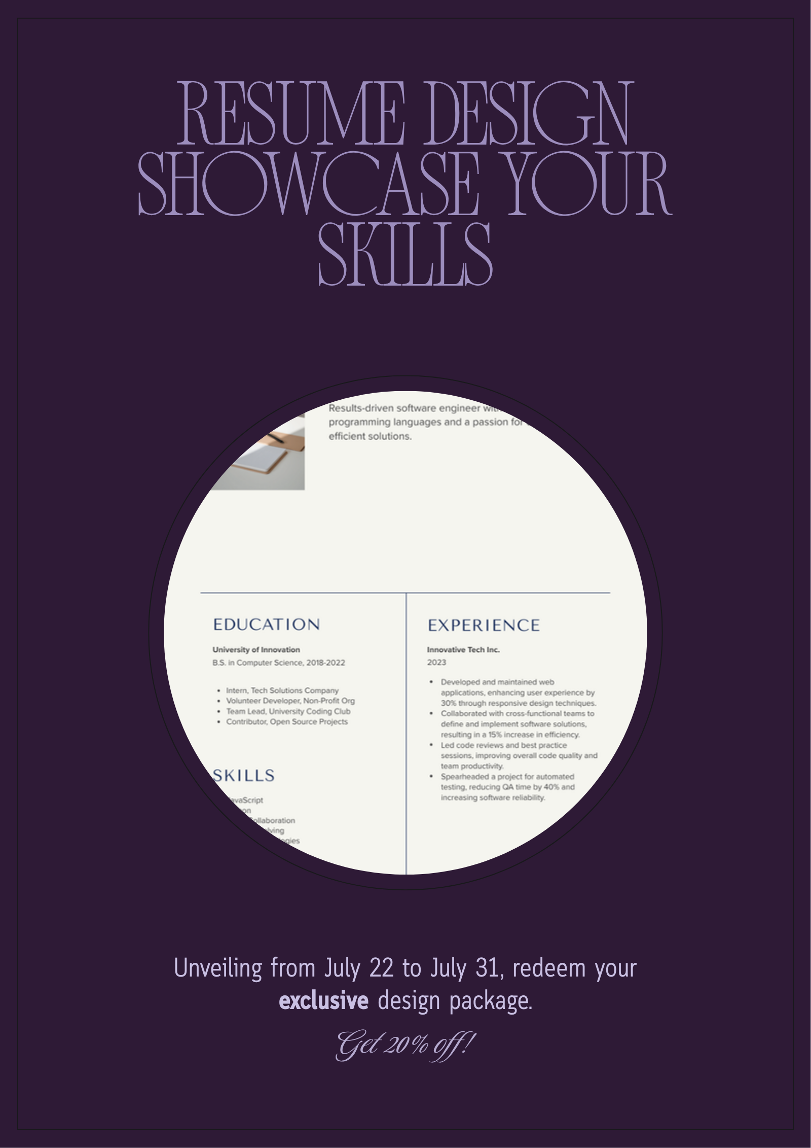 ATS Friendly Resume Template preview