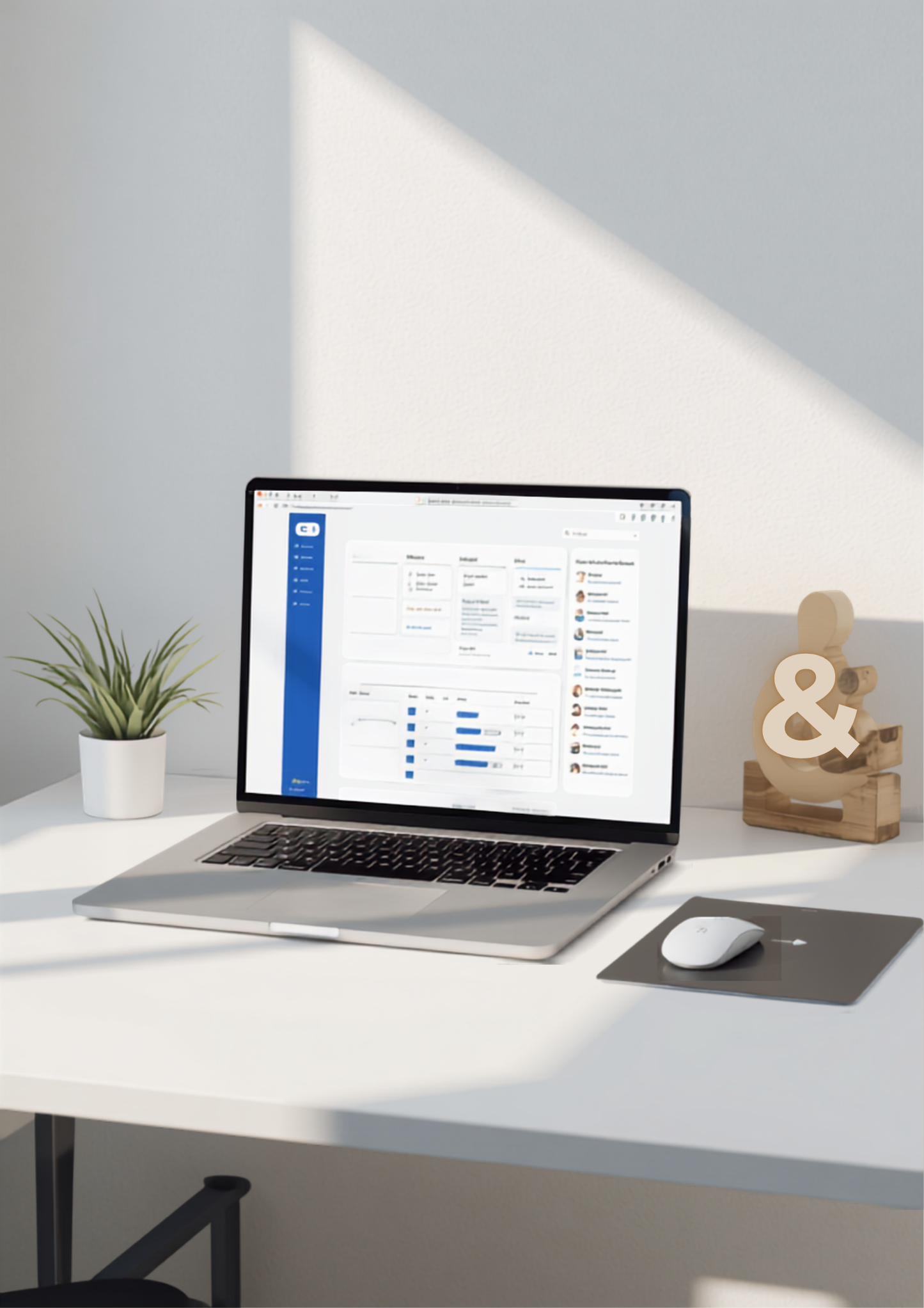 Notion Life Planner Template on laptop at desk