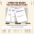 How to Actually Finish the Books You Start | 5-Stage System with 7 Printable Worksheets | Instant Download PDF