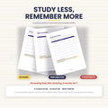 How to Study Less and Remember More | 5-Stage System with 7 Printable Worksheets | Instant Download PDF