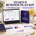 Startup Business Plan Kit with 5-Year Financial Model and AI Research Prompts