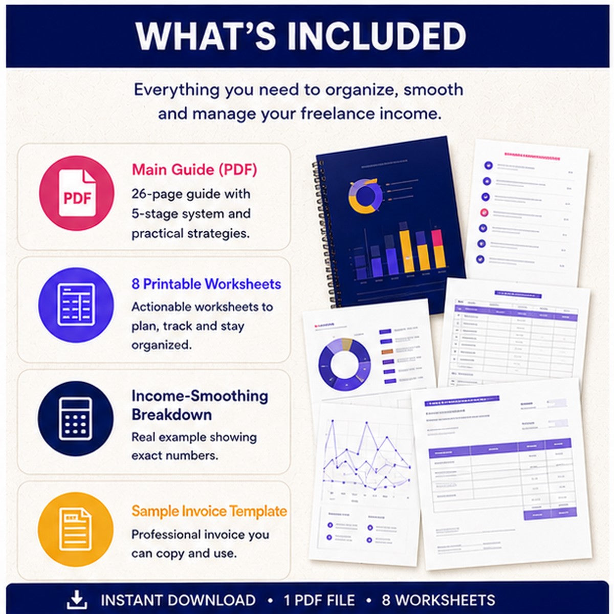 How to Manage Money as a Freelancer | 5-Stage System + Income Smoothing Breakdown | Instant Download PDF