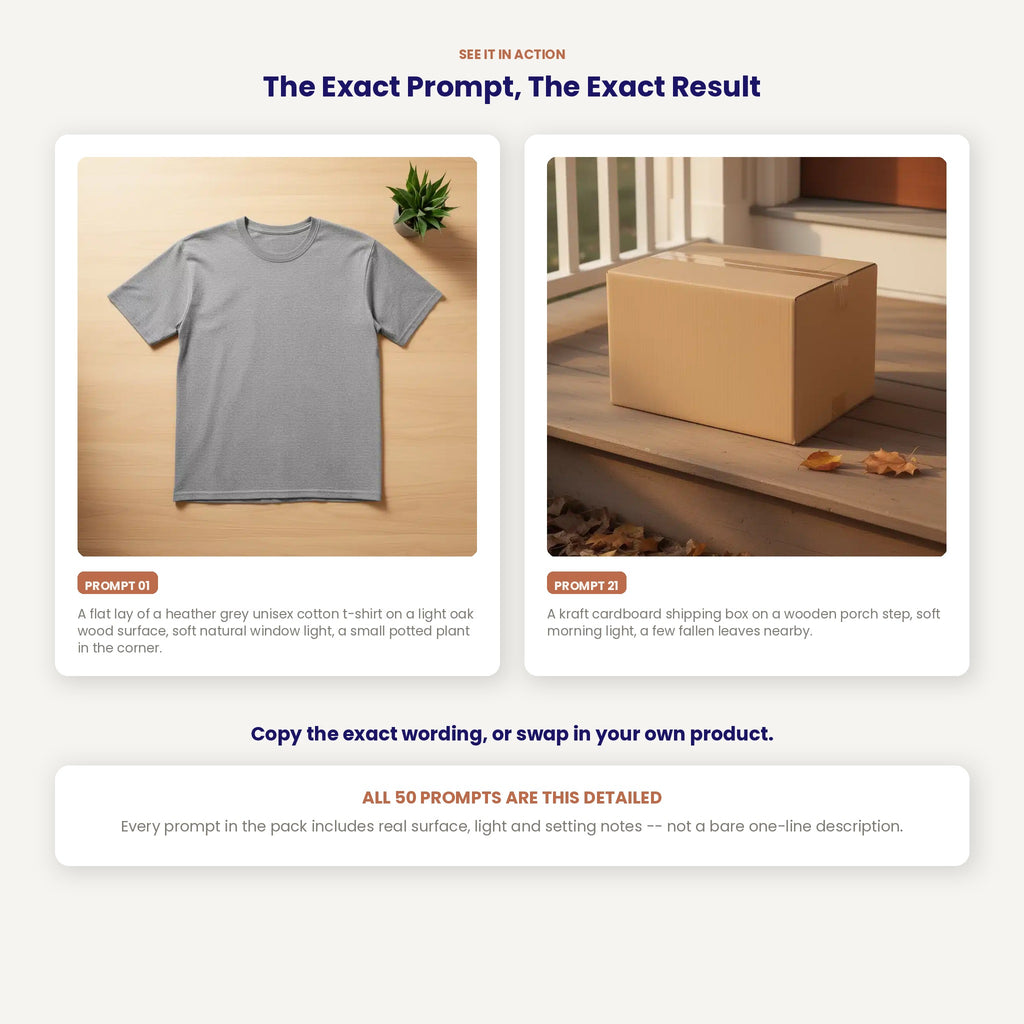 50 Product Mockup AI Art Prompts — Midjourney, DALL-E, Stable Diffusion — Instant Download PDF