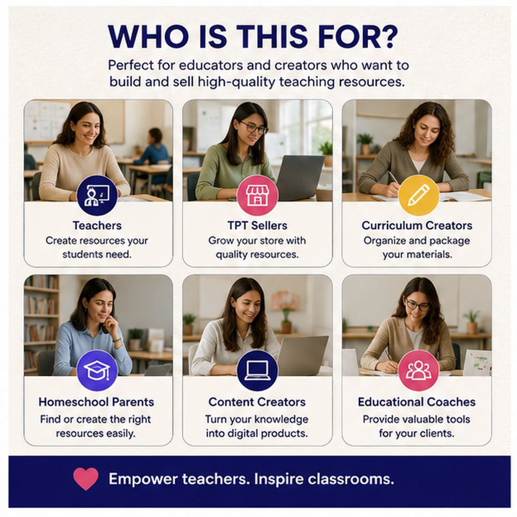 How to Sell Educational Materials &amp; Teaching Resources | 5-Stage System + Sample Resource Spec | Instant Download PDF