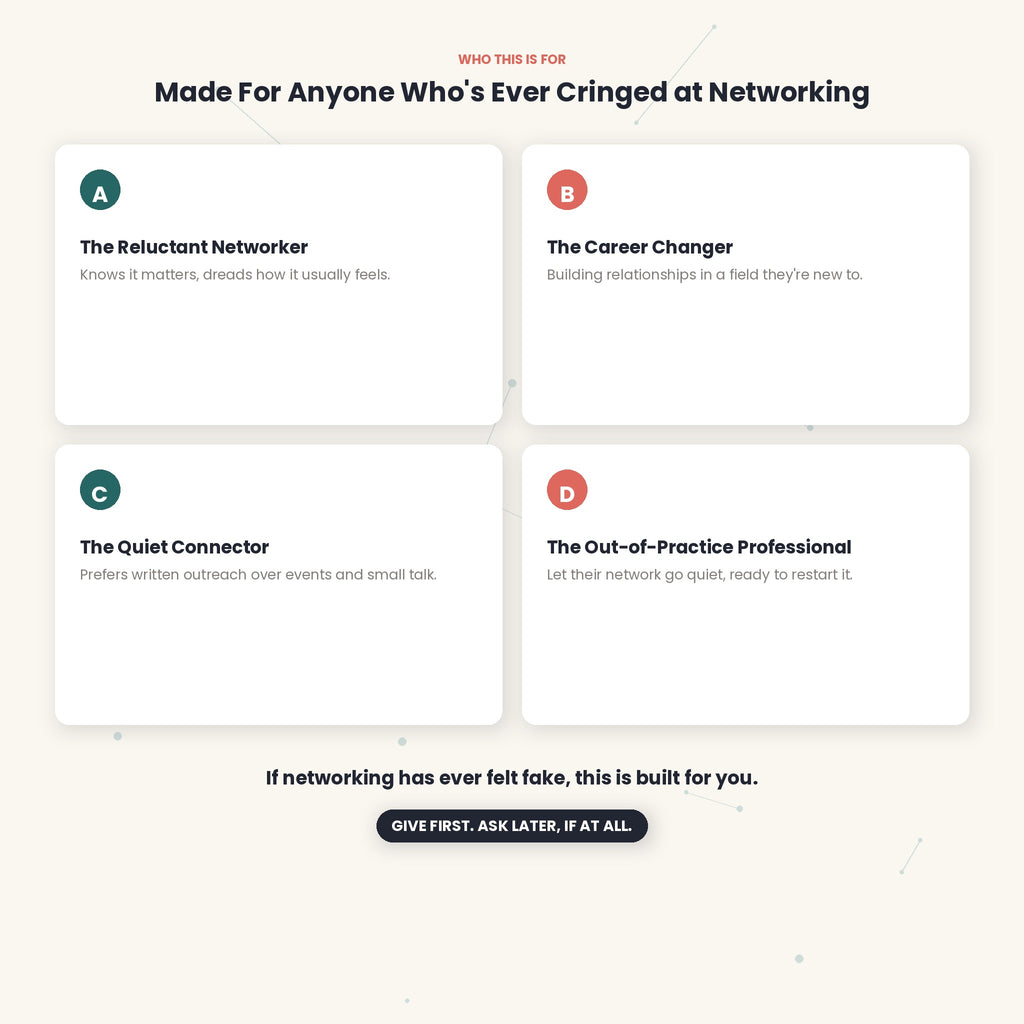 How to Network Without It Feeling Fake | 5-Stage System with 7 Printable Worksheets | Instant Download PDF