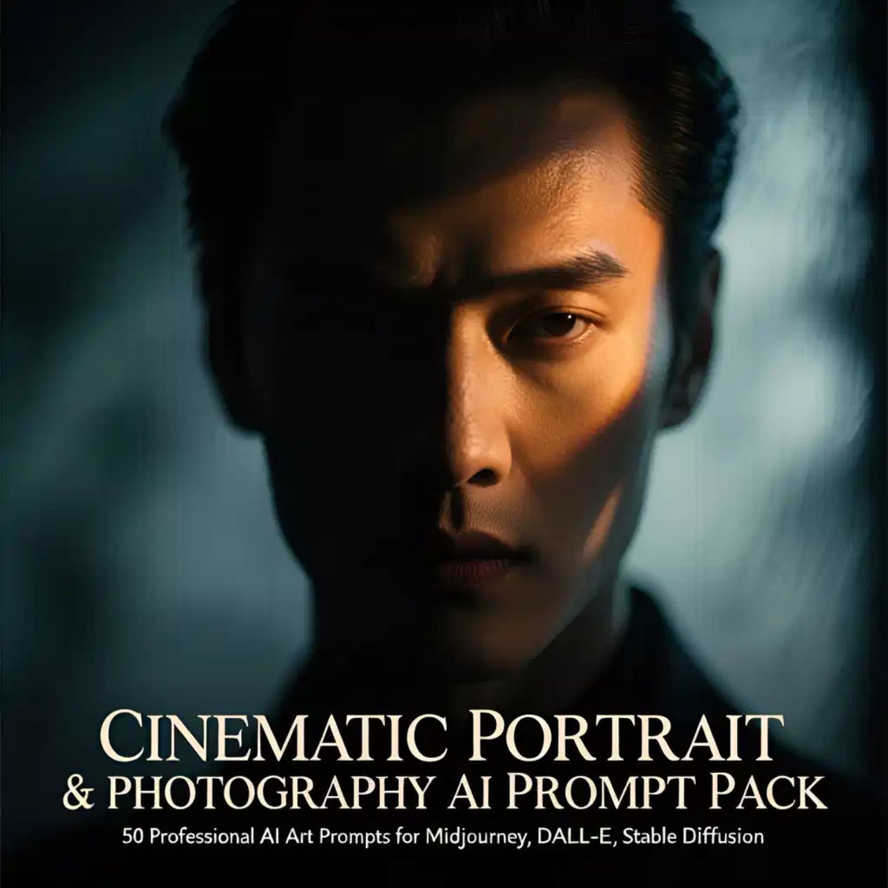 50 Cinematic Portrait & Photography AI Art Prompts — Midjourney, DALL-E, Stable Diffusion — Instant Download PDF