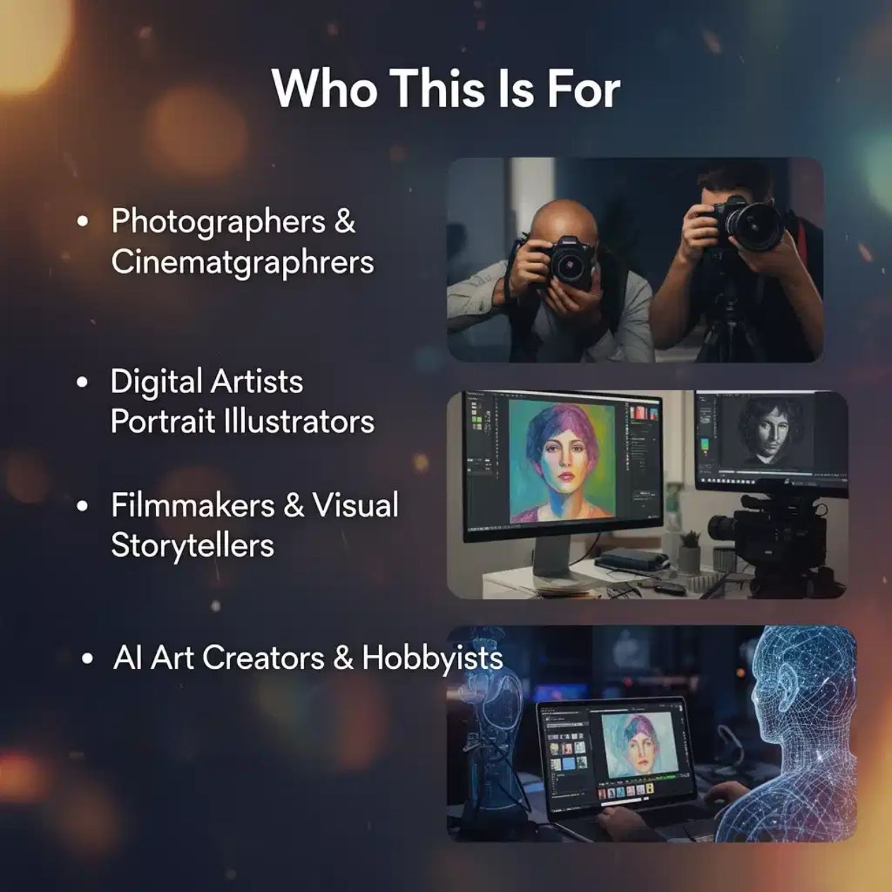 50 Cinematic Portrait & Photography AI Art Prompts — Midjourney, DALL-E, Stable Diffusion — Instant Download PDF