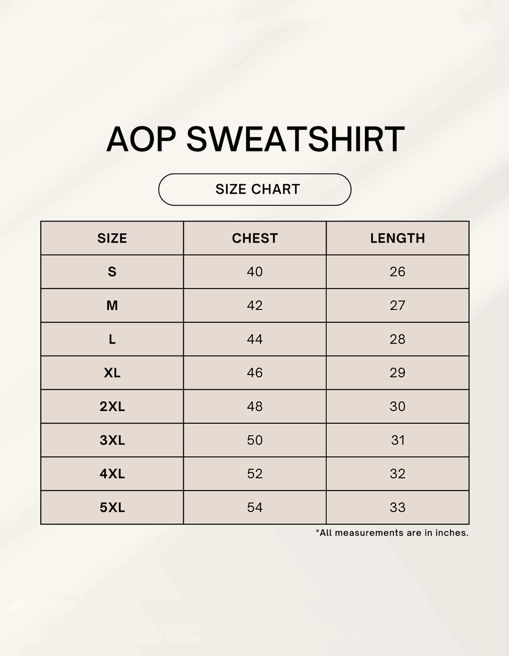 Color_Size Chart