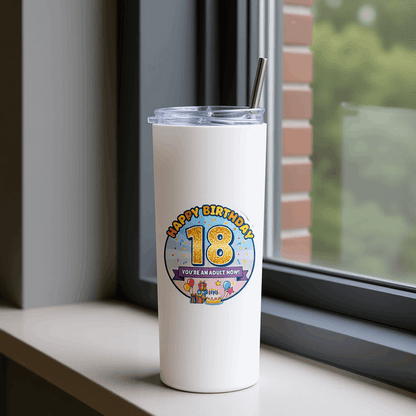 Happy 18th Birthday Tumbler Bottle