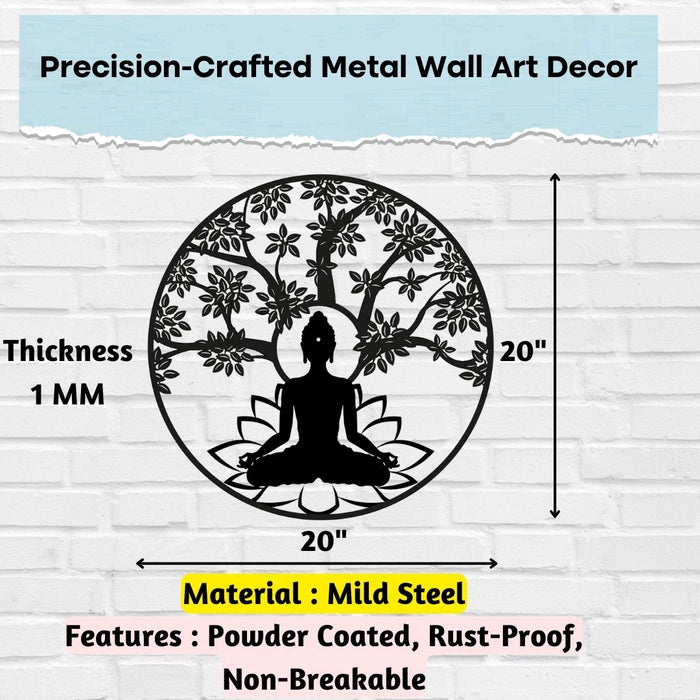 Buddha Tree of Life Metal Wall Art