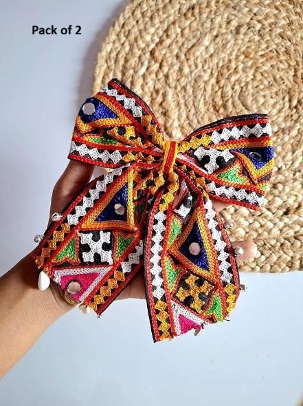 Navratri Bow hair Accessories (Pack of 2)