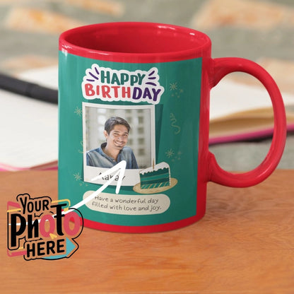 Custom Red Photo Mug