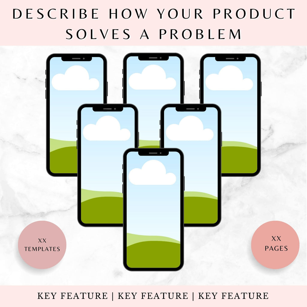 Digital Product Mockup Listing Templates — Instant Download — 133 Editable Canva Designs for Etsy Shopify Sellers