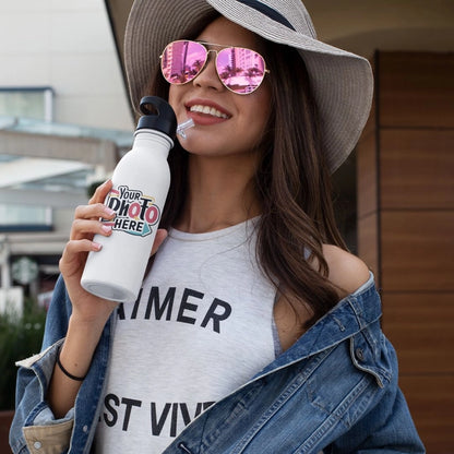 Personalized Insulated Sipper Bottle with Straw