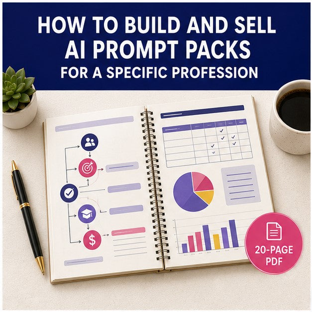 How to Build and Sell AI Prompt Packs for a Specific Profession | 5-Stage System + Sample Pack | Instant Download PDF