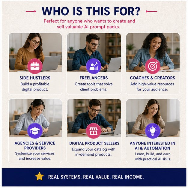 How to Build and Sell AI Prompt Packs for a Specific Profession | 5-Stage System + Sample Pack | Instant Download PDF