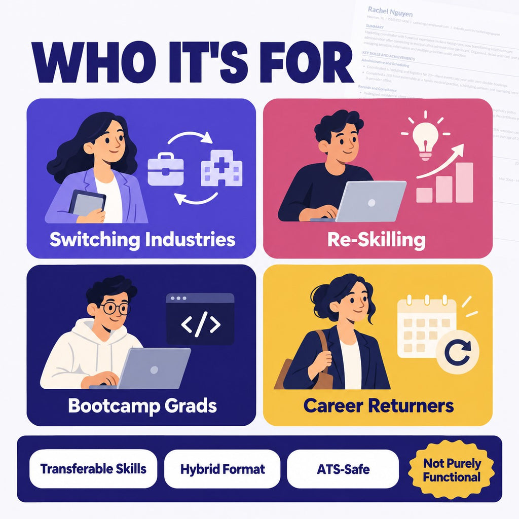 Resume template for professionals switching industries or careers