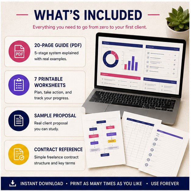 How to Start Freelancing With No Experience | 5-Stage System + Sample Proposal | Instant Download PDF