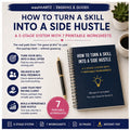 How to Turn a Skill Into a Side Hustle | 5-Stage System with 7 Printable Worksheets | Instant Download PDF