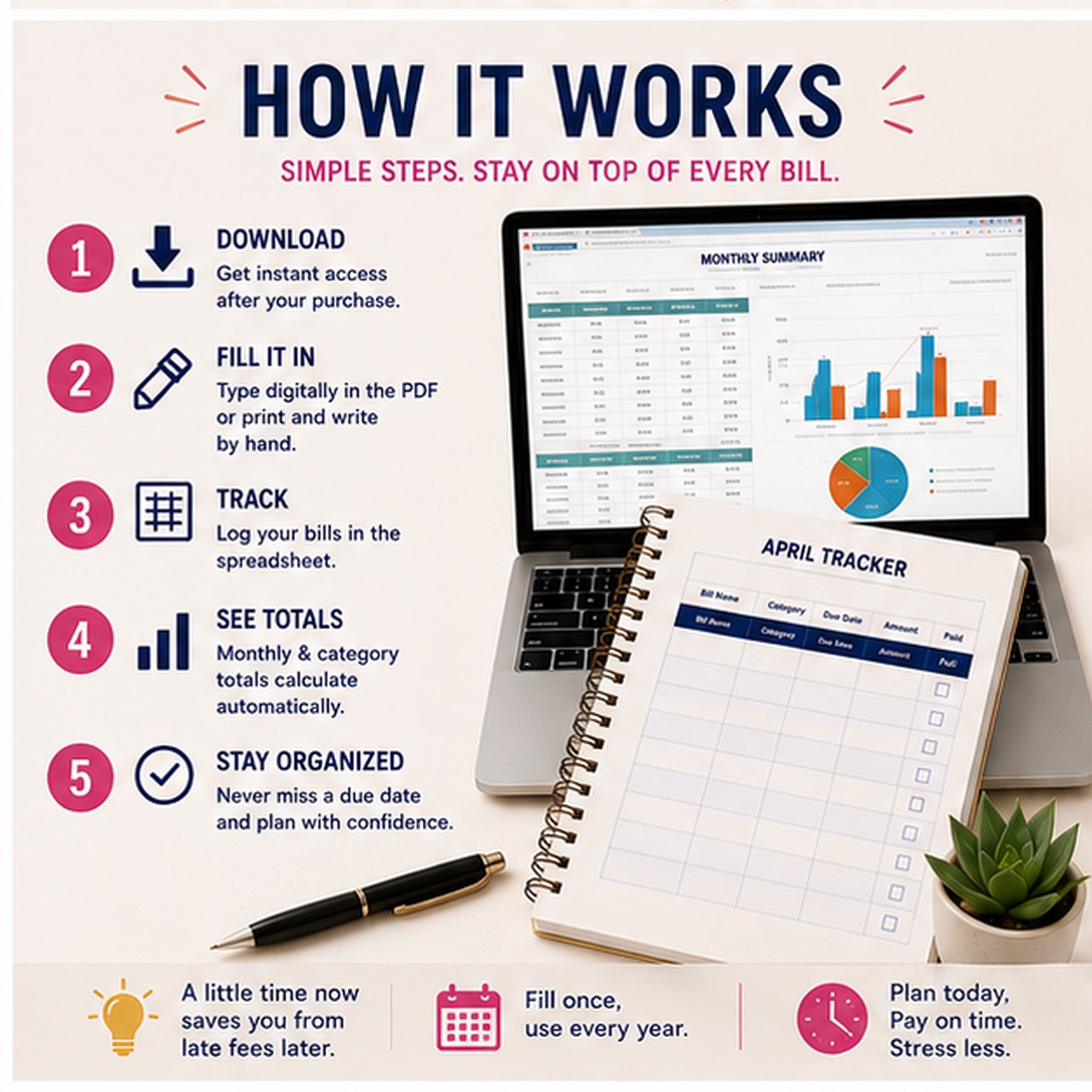 Bill Payment Tracker — Monthly Bills & Due Date Organizer