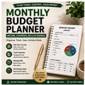 Monthly Budget Planner — Income, Expenses, Bills & Savings