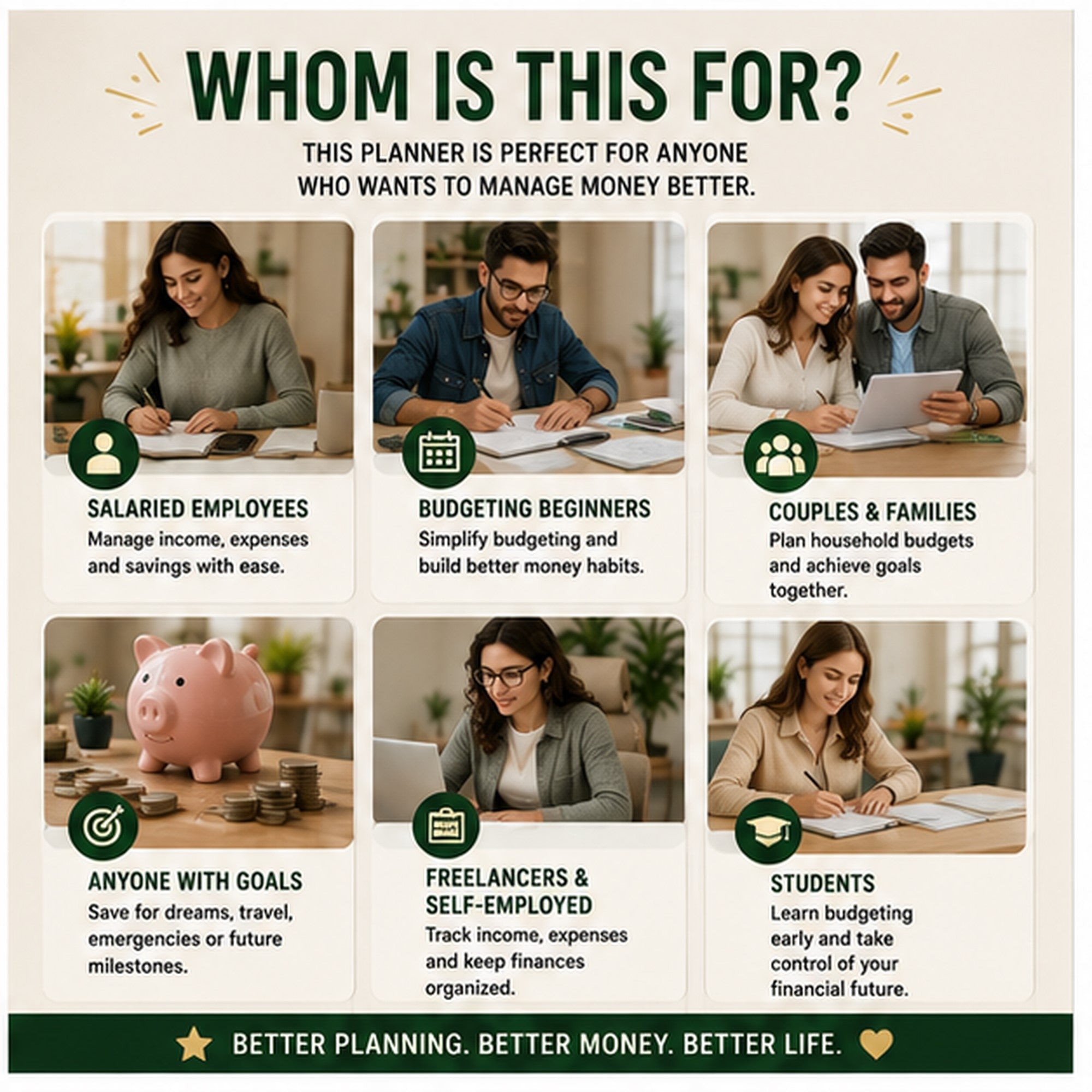 Monthly Budget Planner — Income, Expenses, Bills & Savings