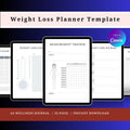 Weight Loss Planner Template — Instant Download — Editable Canva 32-Page A4 Wellness Journal