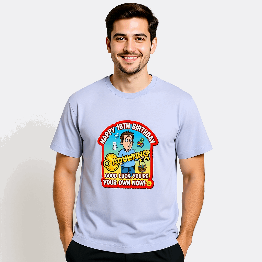 Unisex Oversized T Shirt Eighteenth Birthday Gift Trendy