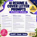 ChatGPT prompts for resume tailoring pack with actual bullet, vacancy tailoring and cover-letter prompt pages