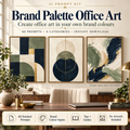 Brand Palette Office Art AI prompt kit with 60 prompts and example office artwork; no finished artwork included.