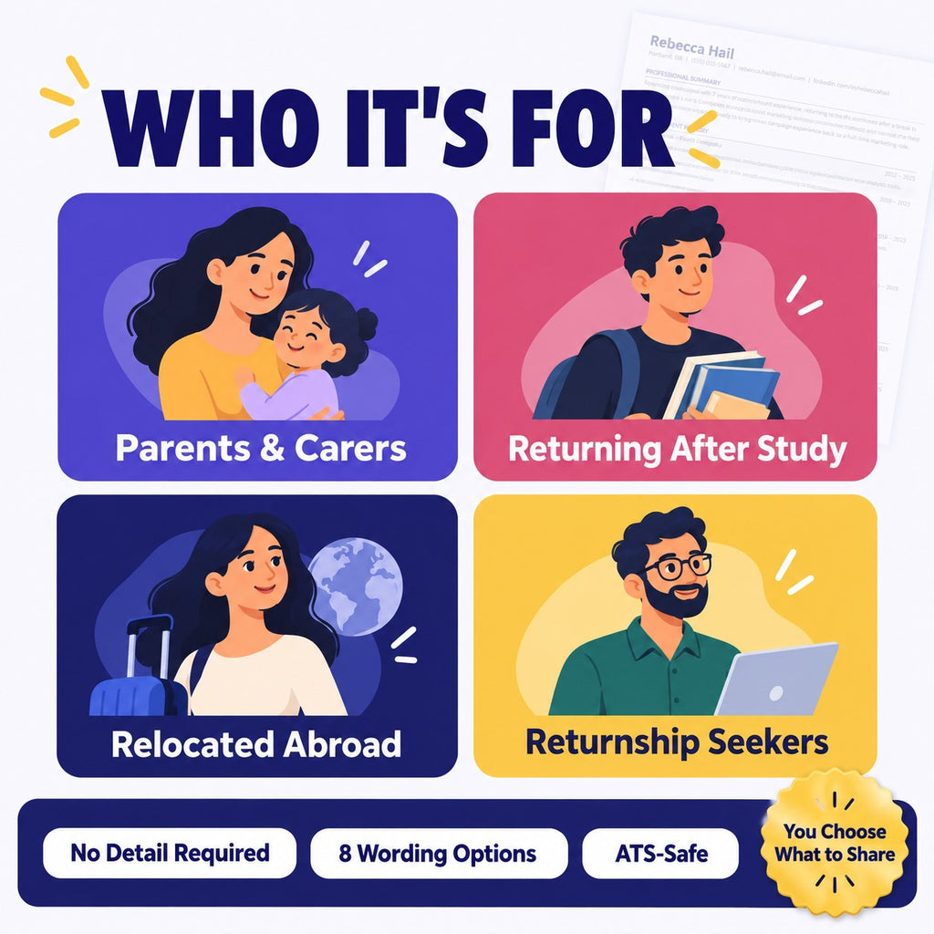Resume template for parents carers and people returning to work